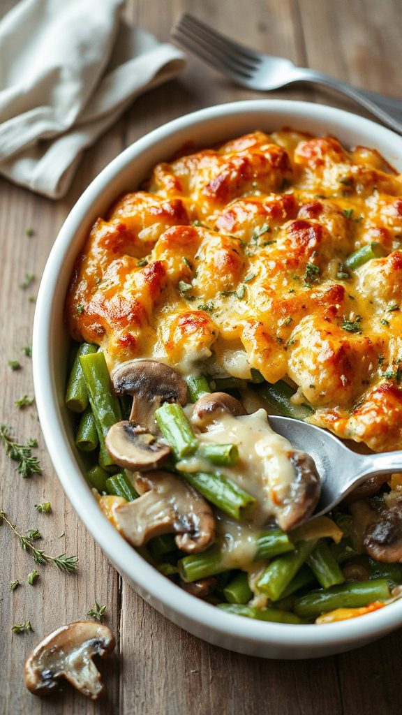 creamy mushroom green bean casserole
