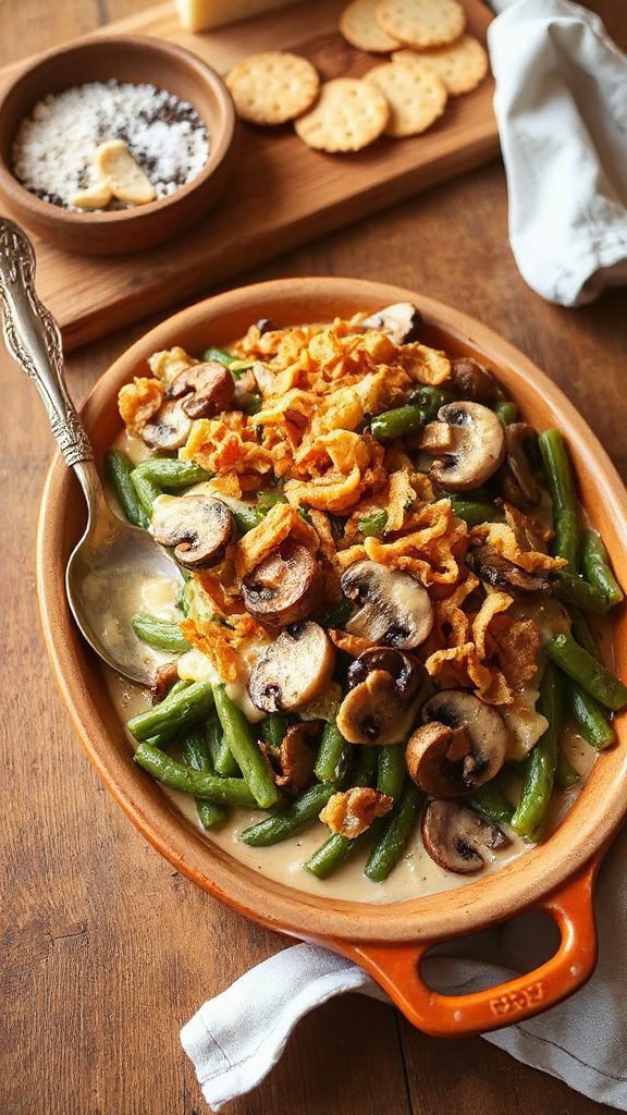 creamy mushroom green bean casserole