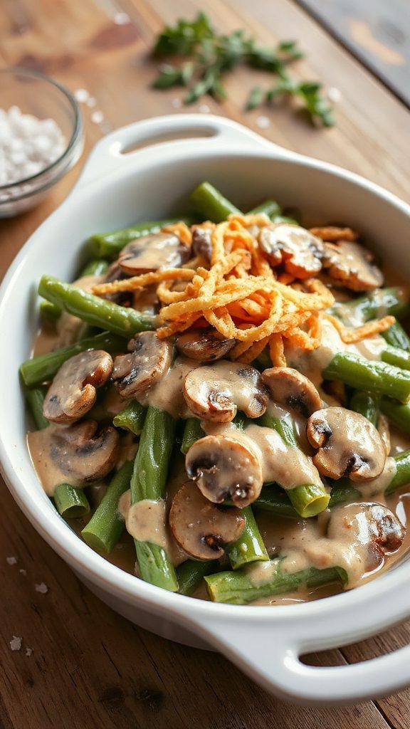 creamy mushroom green bean casserole