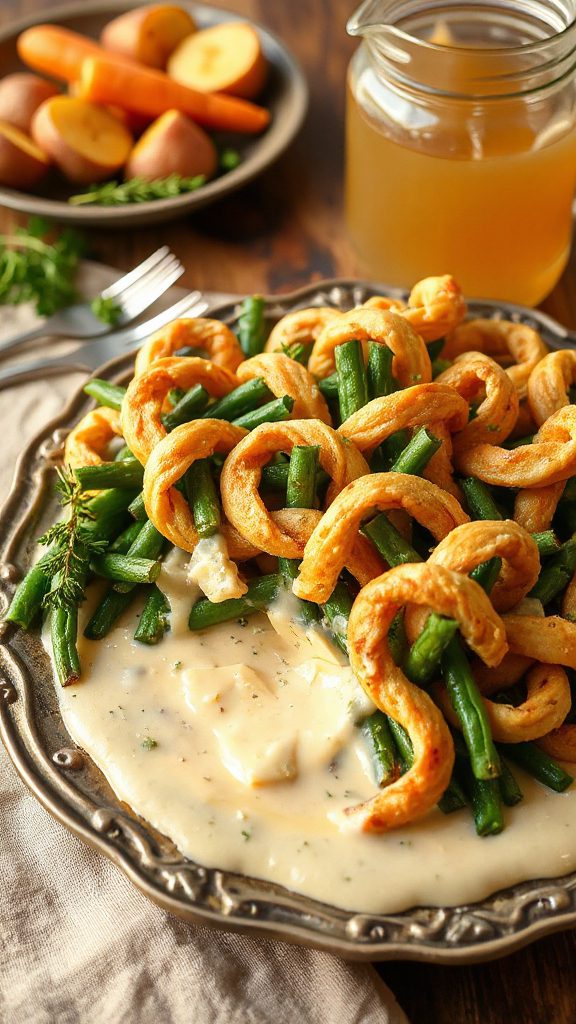 creamy mushroom green bean casserole