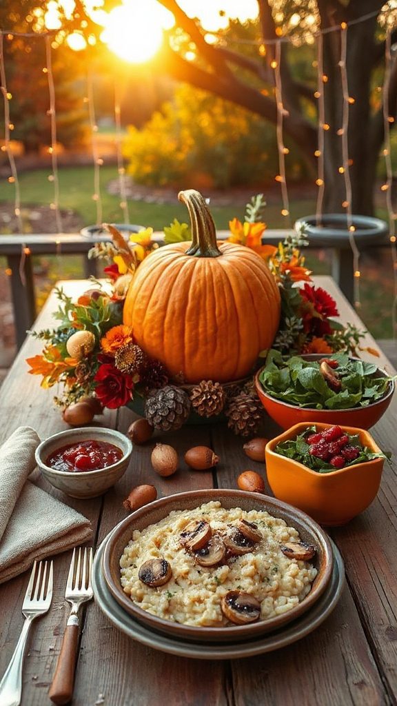 creamy mushroom rice dish