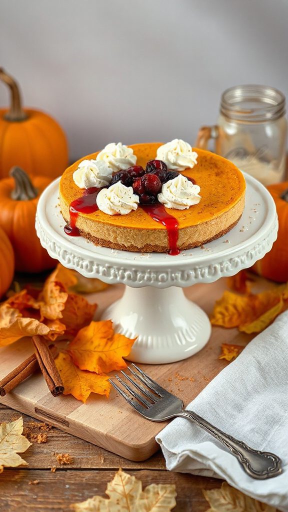 creamy no bake pumpkin cheesecake