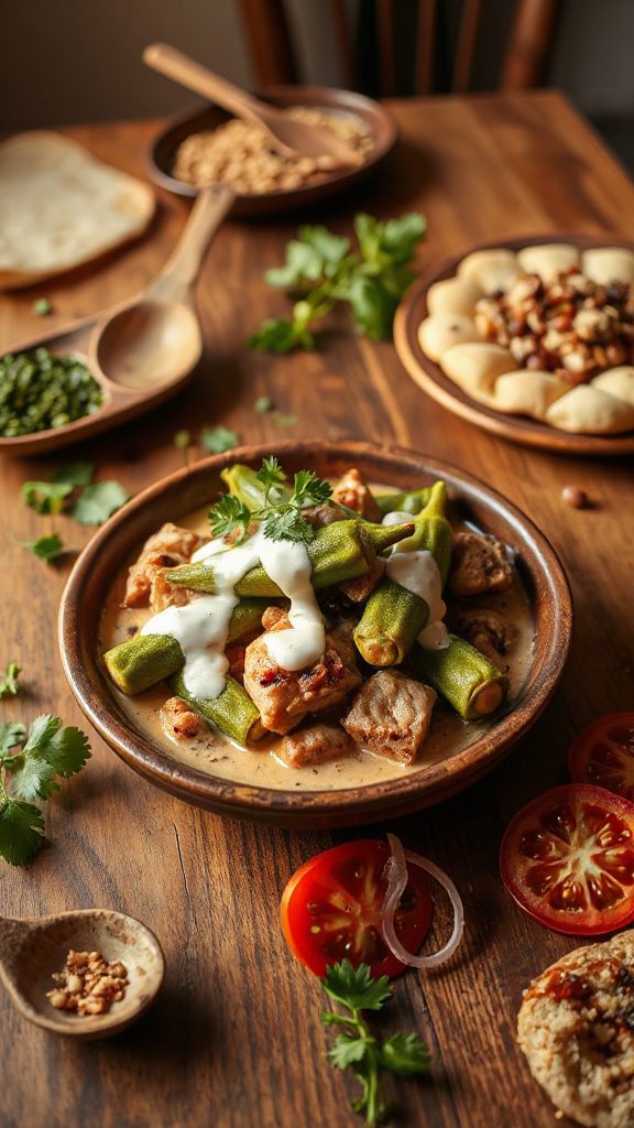 creamy okra coconut stew