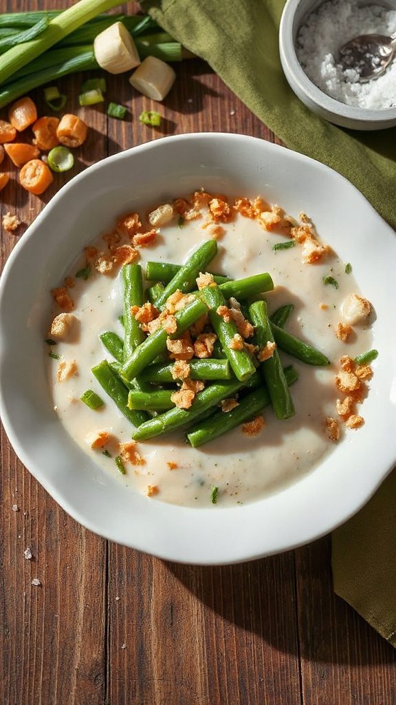 creamy onion green beans