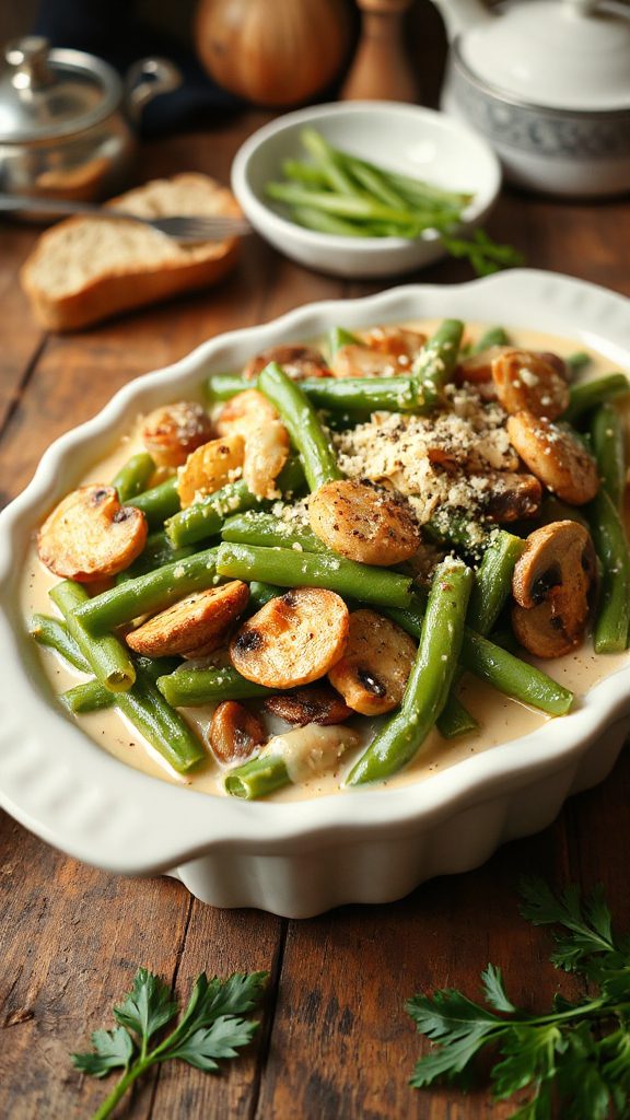 creamy parmesan green beans