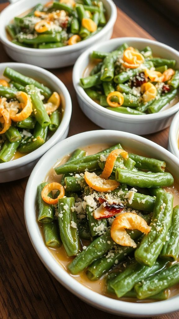 creamy parmesan lemon green beans