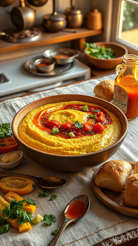 creamy polenta with hogao creamy polenta with hogao