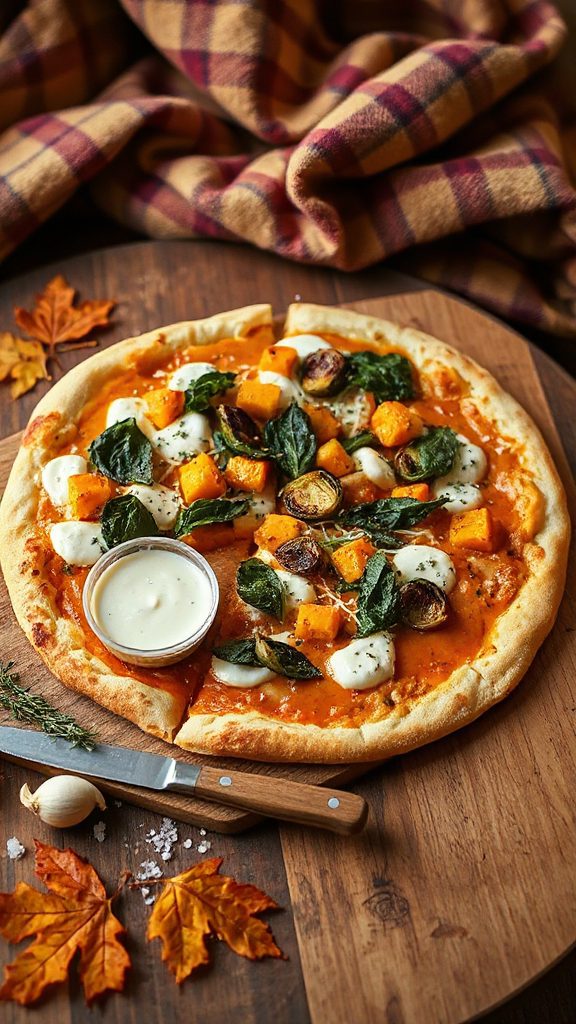 creamy pumpkin alfredo pizza creamy pumpkin alfredo pizza