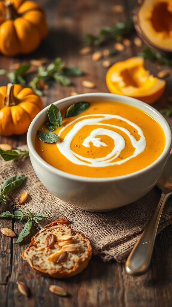 creamy pumpkin coconut soup