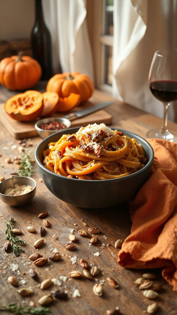 creamy pumpkin cumin pasta
