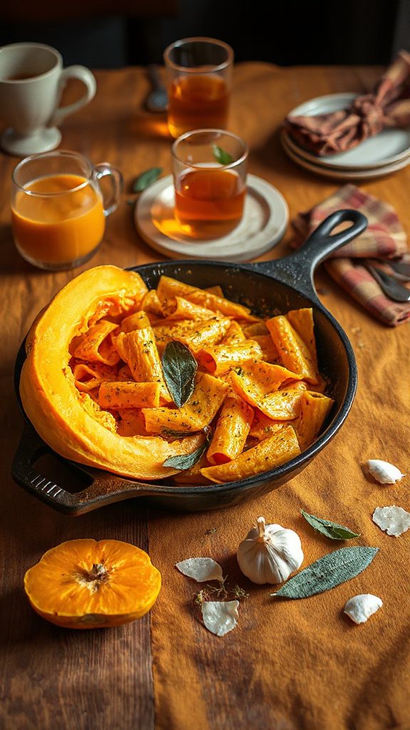 creamy pumpkin pasta bake