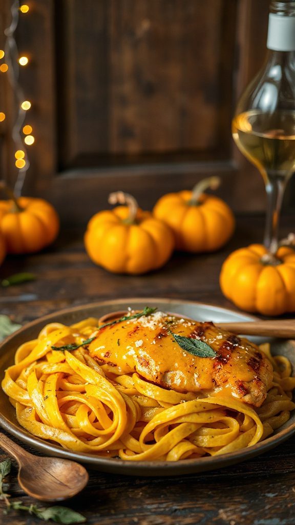 creamy pumpkin pasta dish