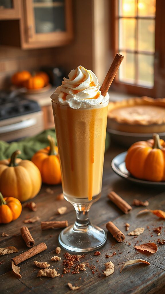 creamy pumpkin pie milkshake