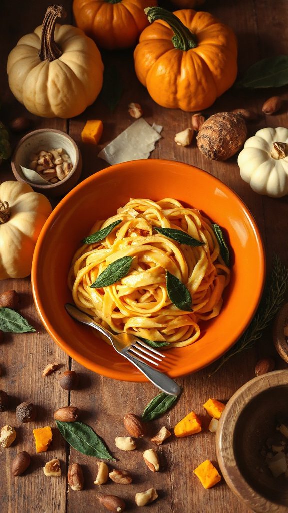 creamy pumpkin sage pasta