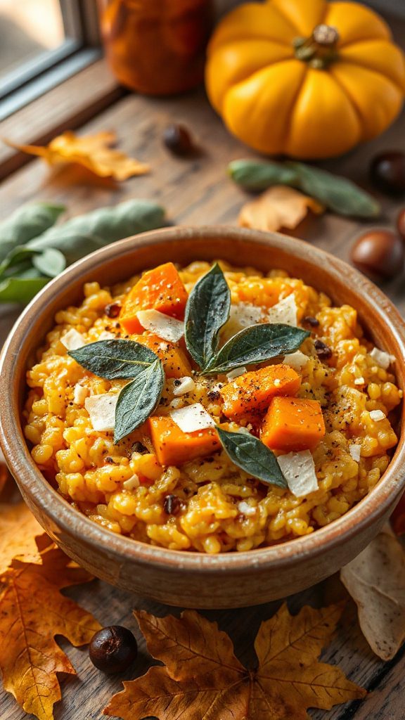 creamy pumpkin sage risotto