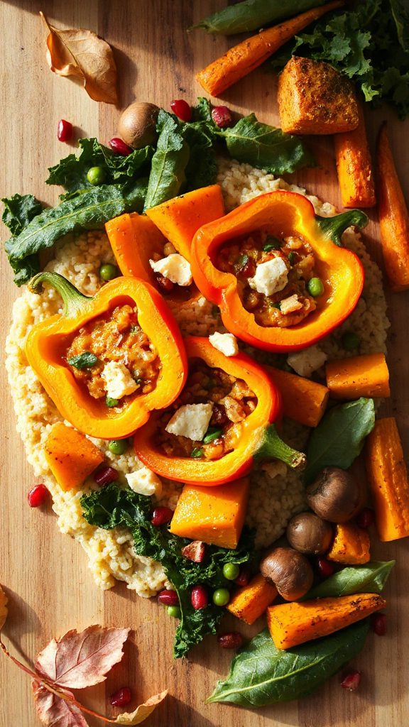 creamy pumpkin stuffed peppers creamy pumpkin stuffed peppers