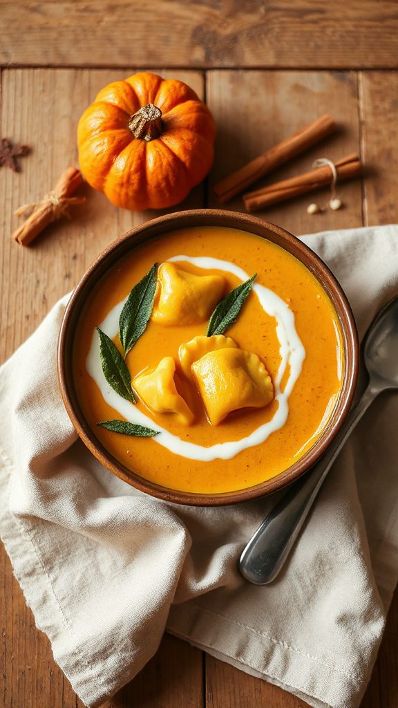 creamy pumpkin tortellini soup creamy pumpkin tortellini soup