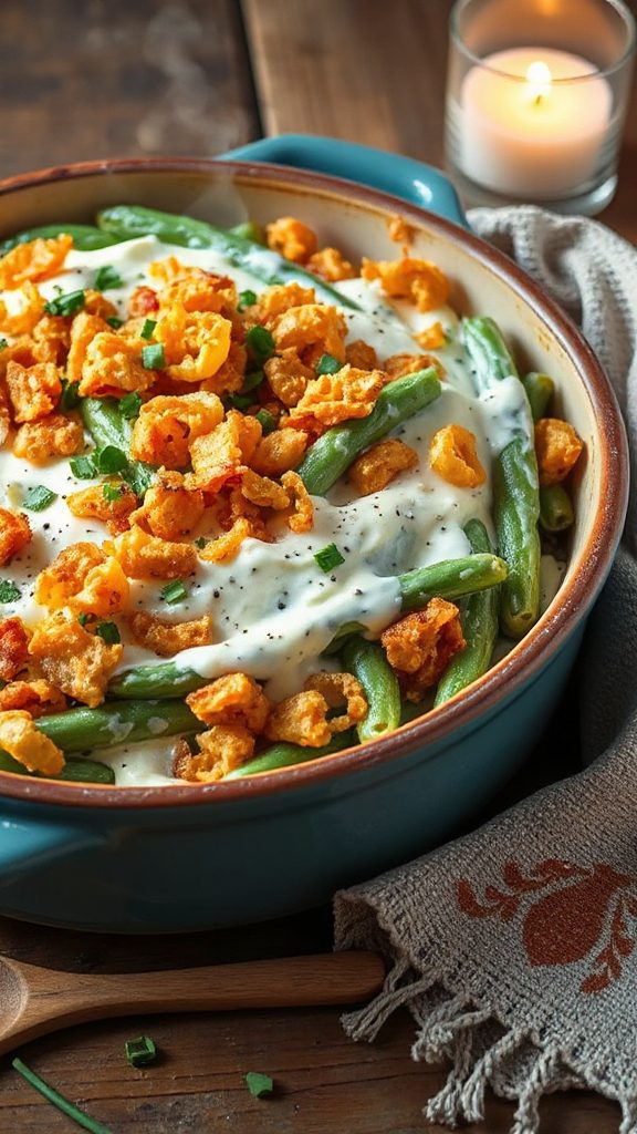 creamy ranch green bean casserole