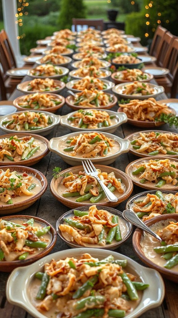 creamy ranch green bean casserole