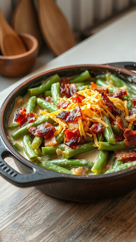 creamy ranch green bean casserole