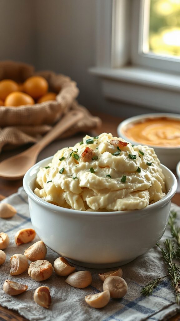 creamy roasted garlic potatoes