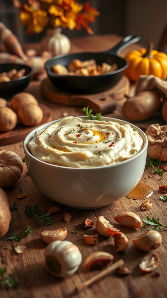 creamy roasted garlic potatoes