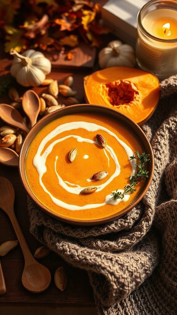 creamy roasted garlic soup