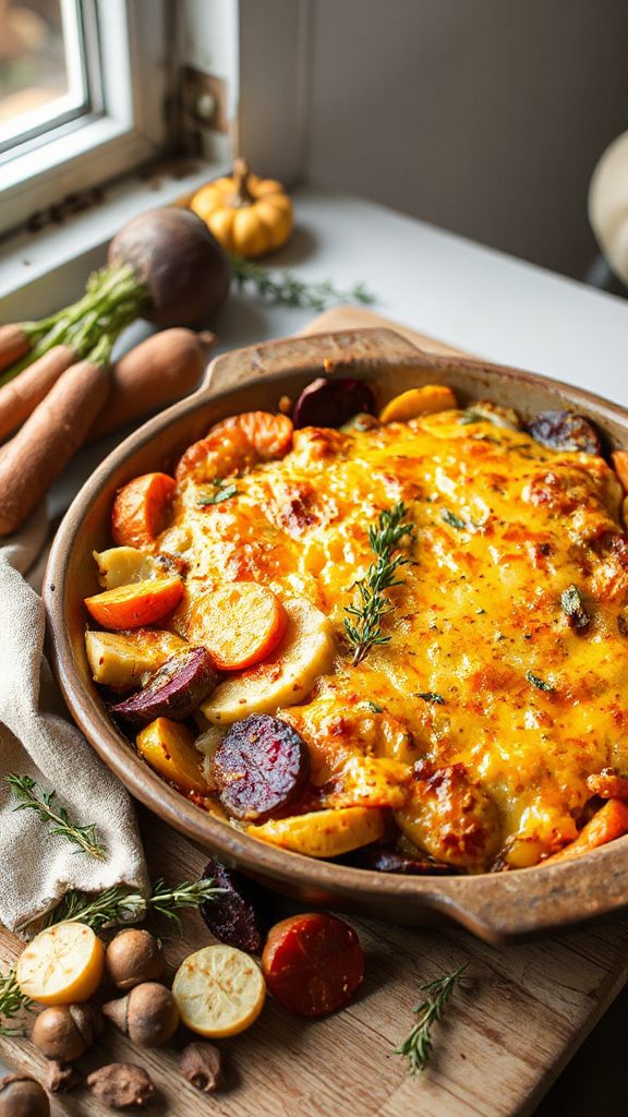 creamy root vegetable casserole