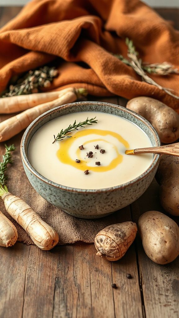 creamy root vegetable soup creamy root vegetable soup