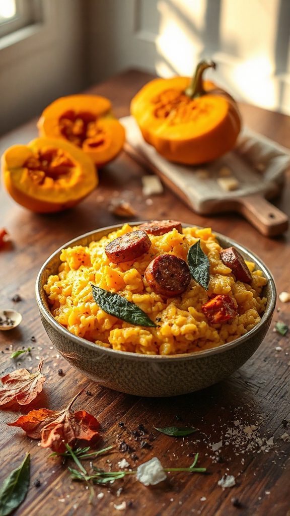 creamy sausage pumpkin risotto creamy sausage pumpkin risotto