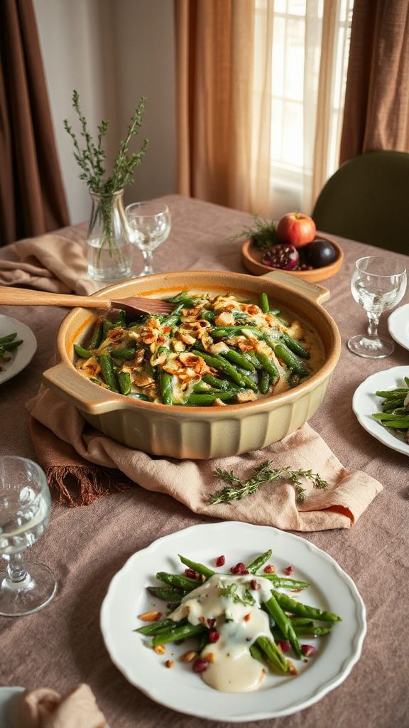 creamy shallot thyme green beans