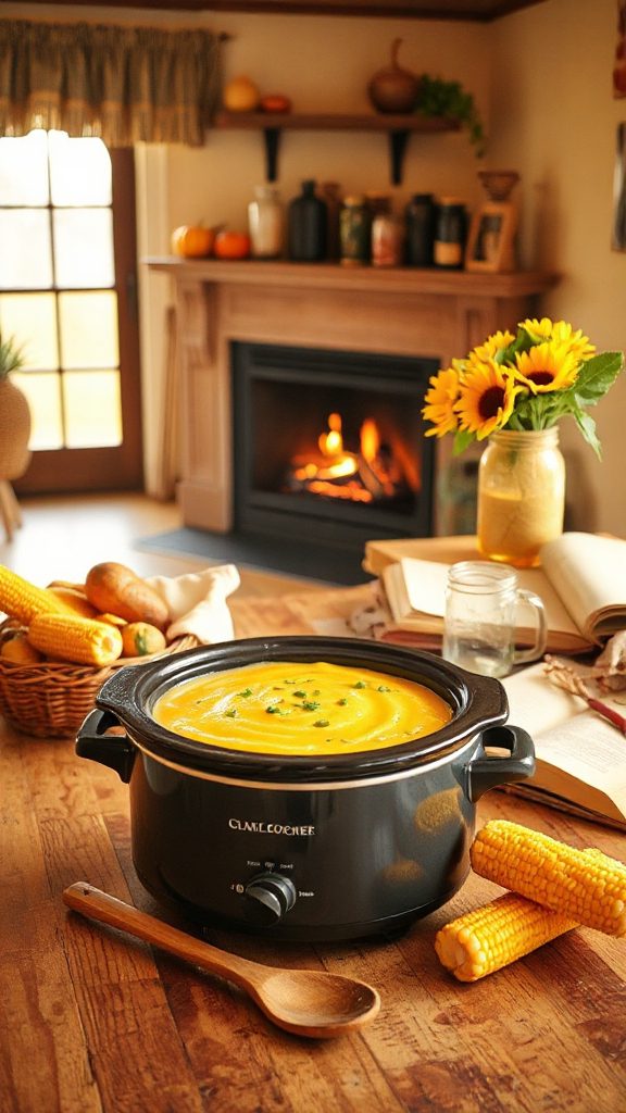 creamy slow cooker corn pudding