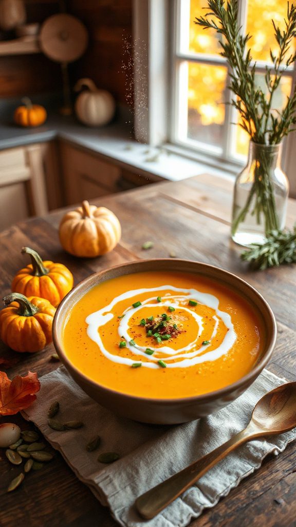 creamy spiced butternut squash soup