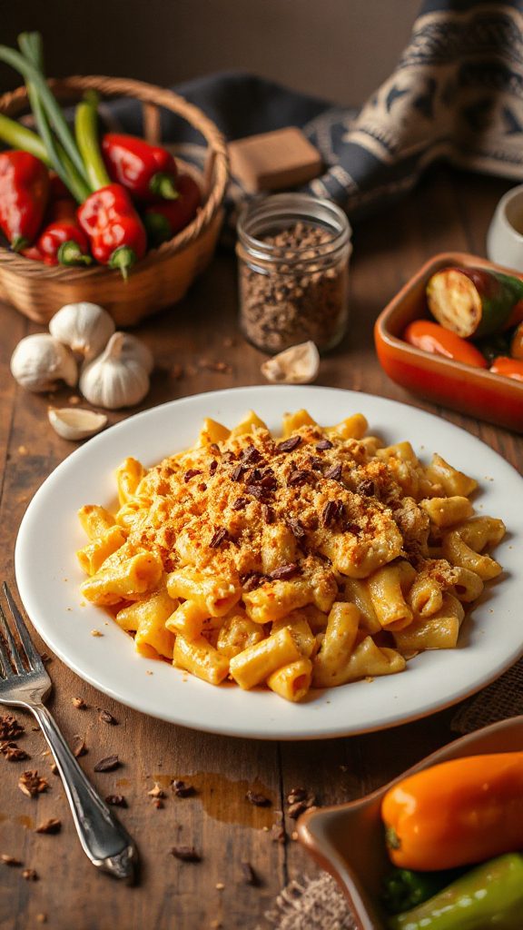 creamy spiced macaroni bake