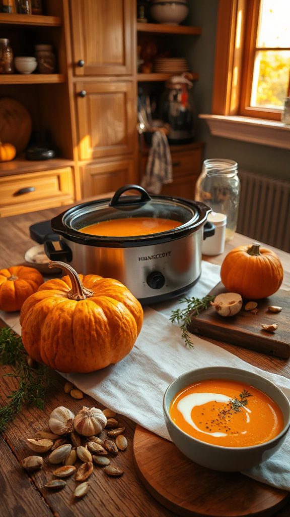 creamy spiced pumpkin soup