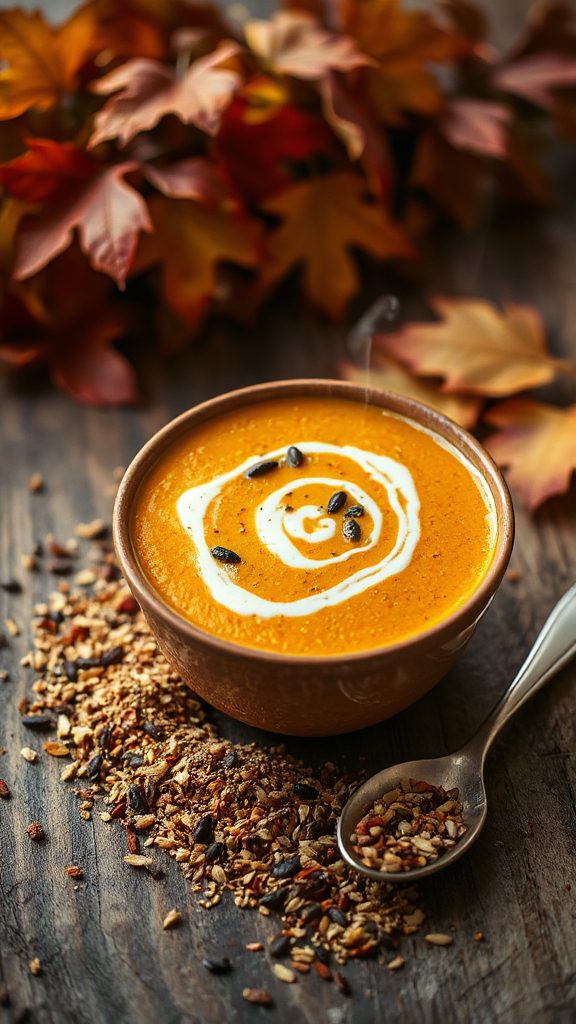 creamy spiced pumpkin soup