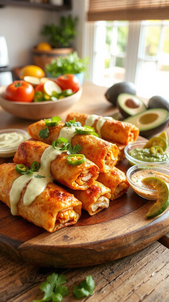 creamy spicy chicken rolls