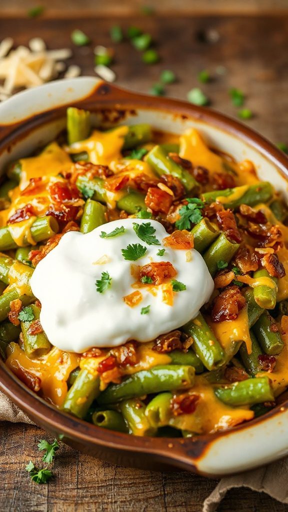 creamy spicy green beans