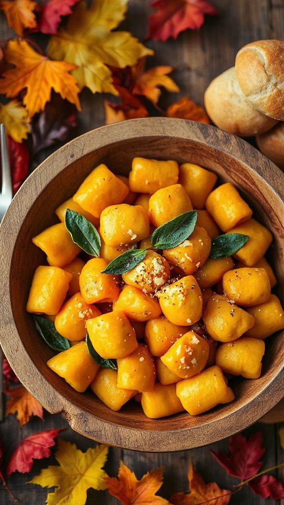 creamy spicy pumpkin gnocchi