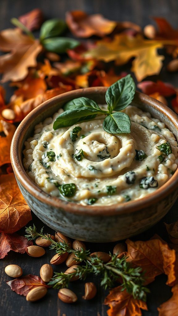 creamy spinach gorgonzola risotto