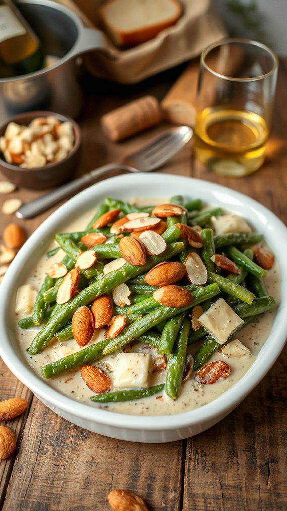 creamy swiss green bean casserole