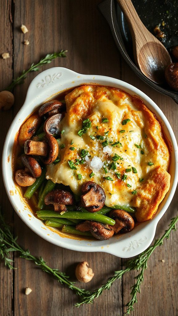 creamy thyme green bean gratin