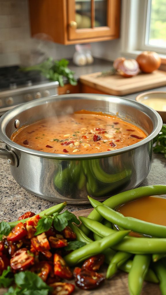 creamy tomato green bean casserole