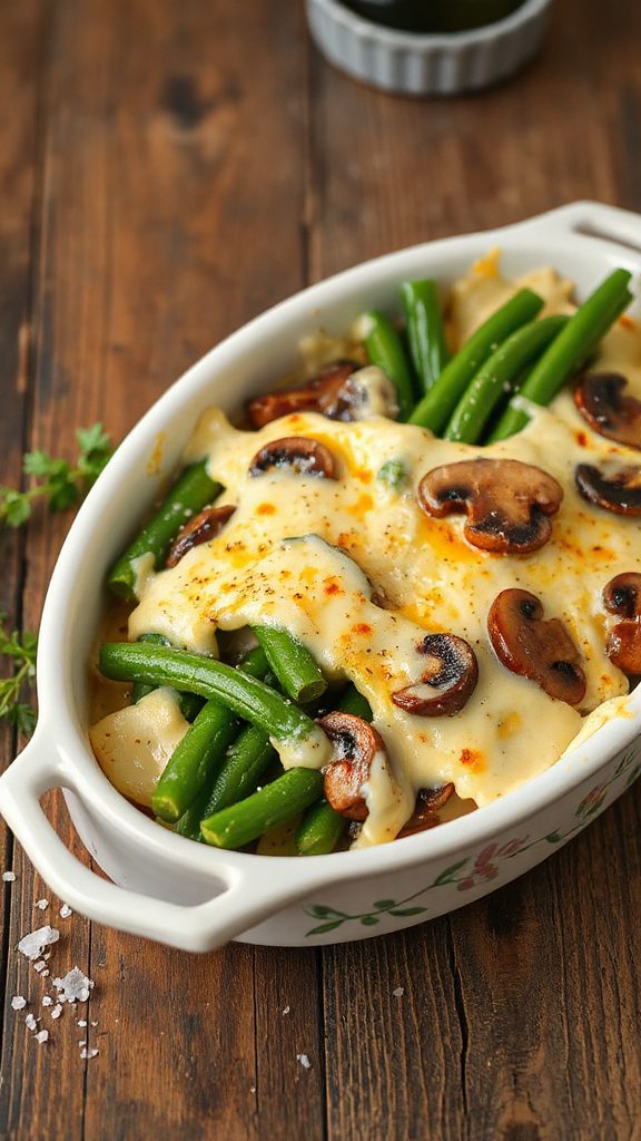 creamy truffle green bean gratin creamy truffle green bean gratin