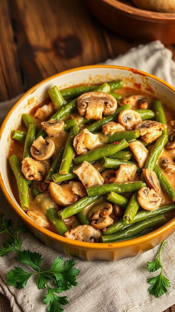 creamy turkey green bean bake