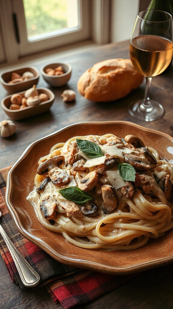 creamy turkey mushroom pasta creamy turkey mushroom pasta