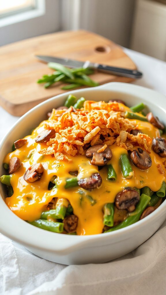 creamy velveeta mushroom casserole