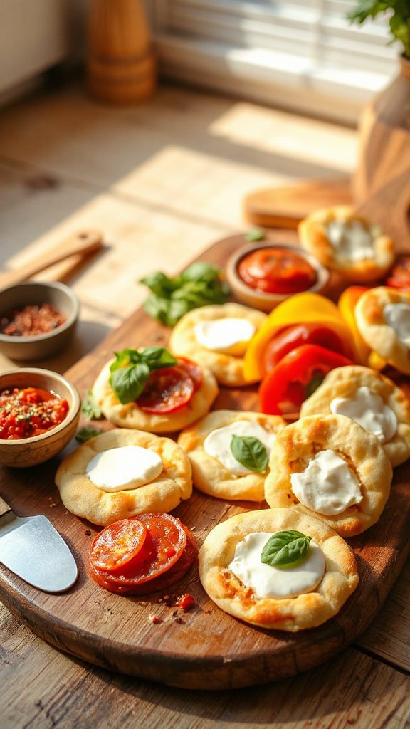 create your own pizzas