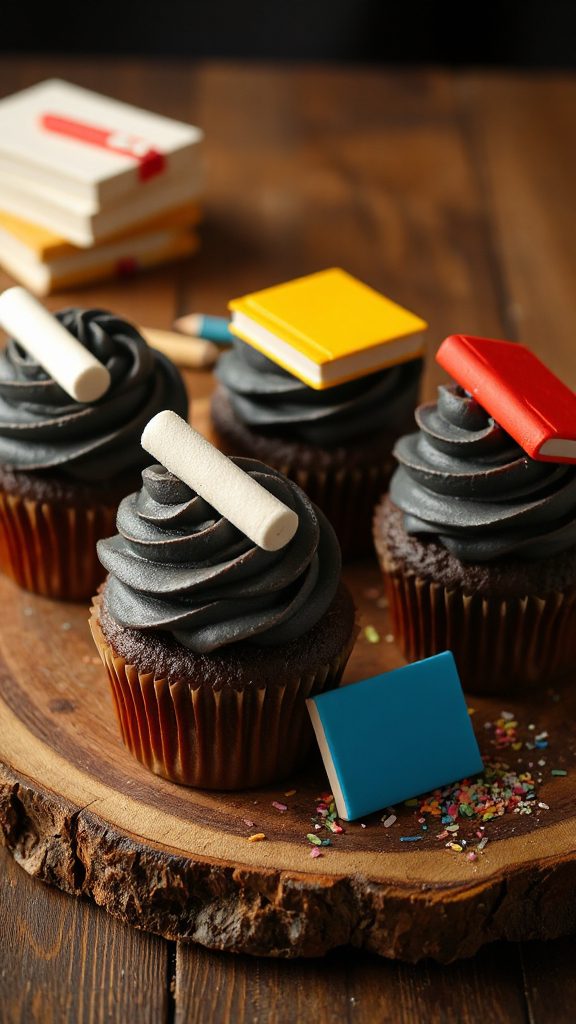 creative back to school cupcakes