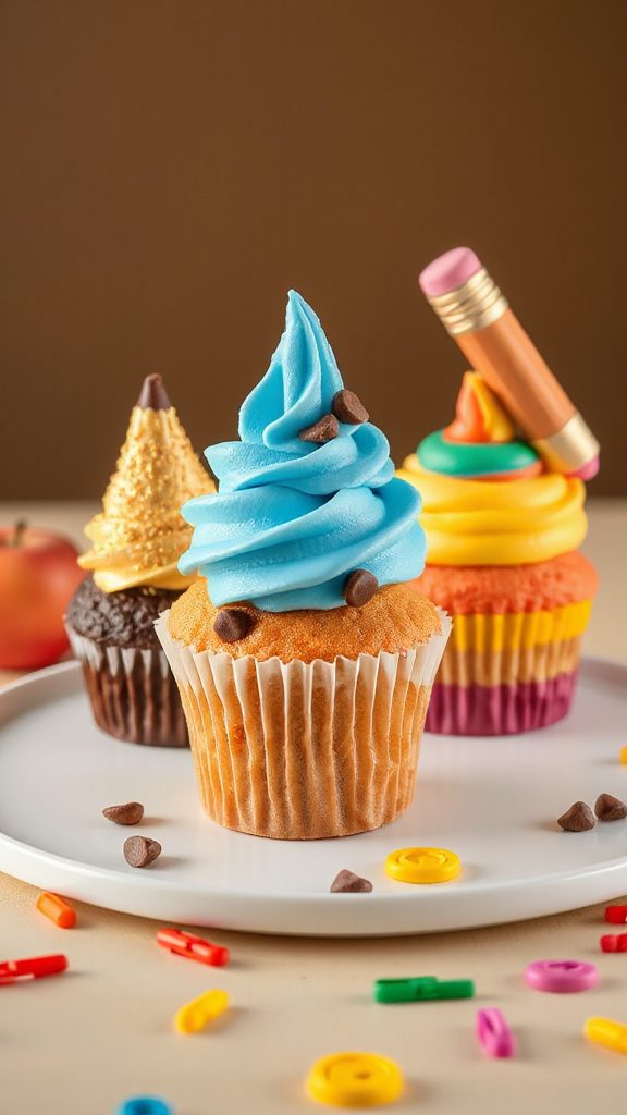 creative back to school cupcakes